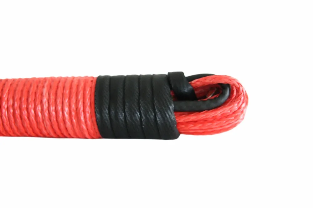 أحمر 5/16*100 قدم 4x4 الاصطناعية ونش حبل ، atv الونش المساعدون ، سحب الحبال ، uhmwpe حبل ، atv ونش كابل