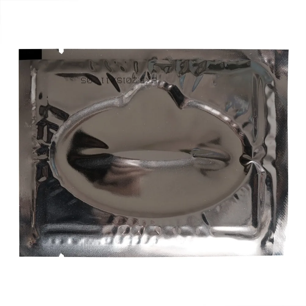 10pcs/lot Gold Powder Crystal Collagen Gel Lip Mask Moisturizing Plump Anti Aging Anti Wrinkles Exfoliating Lip Film Patch