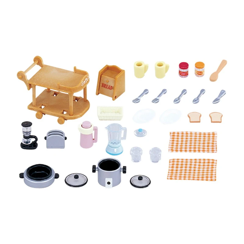 Sylvanian Families Игровой набор для кукольного домика, набор кухонной посуды, аксессуары, Подарочная игрушка для девочки, без фигурки, Новинка#5090