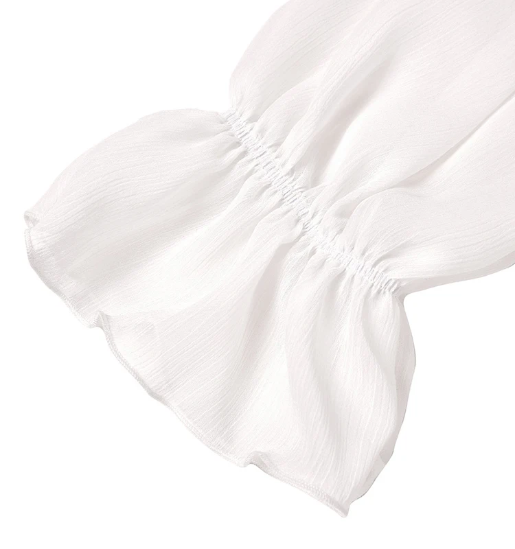 CWLSP Блузка с вырезом лодочкой и расклешенными рукавами, летняя белая черная рубашка, укороченный топ с оборками для женщин, сексуальный праздничный женский топ, camisa blusa QL3763