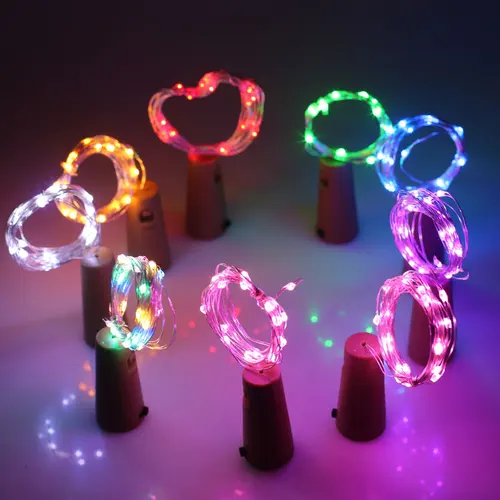 LED 코르크 모양 병 마개 라이트, 유리 와인 LED 구리 와이어 스트링 조명, 크리스마스 조명, 파티 웨딩, 1m, 10LED 5
