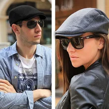 Новая хлопковая шляпа,, британский стиль, мужская чистая утка язык, Кепка с козырьком берет живописца, весенняя шапка