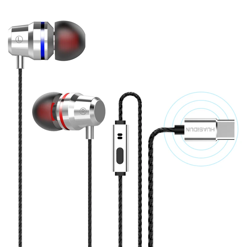 

USB Type C Earphones Headset with Microphone Stereo Earbuds Type-C Earphones for Xiaomi Mi Mix 2s 8 SE 6X 6 Huawei P20 Honor 10