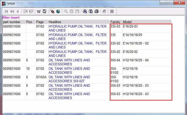 Linde вилочный Погрузчик Часть обслуживания части фильтра вставить 0009831600 Дизель грузовик 350 электрический грузовик 335 новая услуга запасные