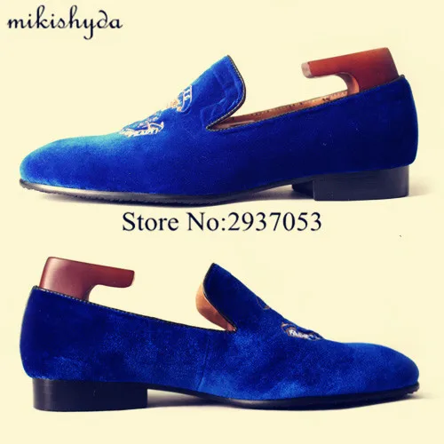Azul Ons Loafers Show Vestem 2017 Fundo Vermelho Homens Designer Deslizamento Velvet Luxo Condução Italianos As Mocassin Apartamentos Royal Chinelos Bpzwdqp
