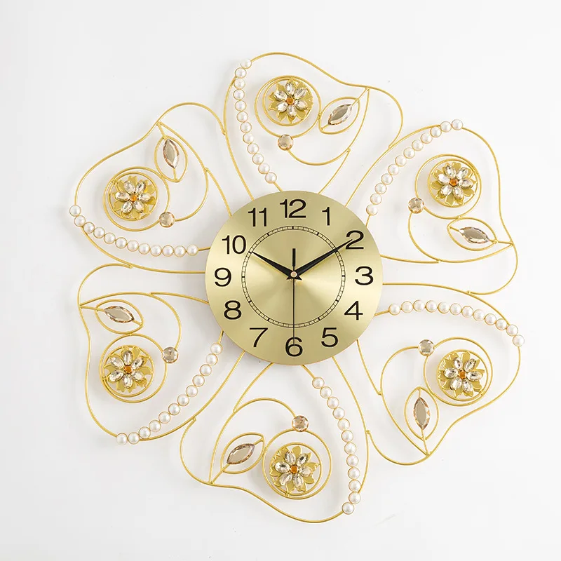 

Beautiful Creative Large Peacock Wall Clock Nordic Simple Modern Home Living Room Mute Clock Fashion Decorative Quartz Clock