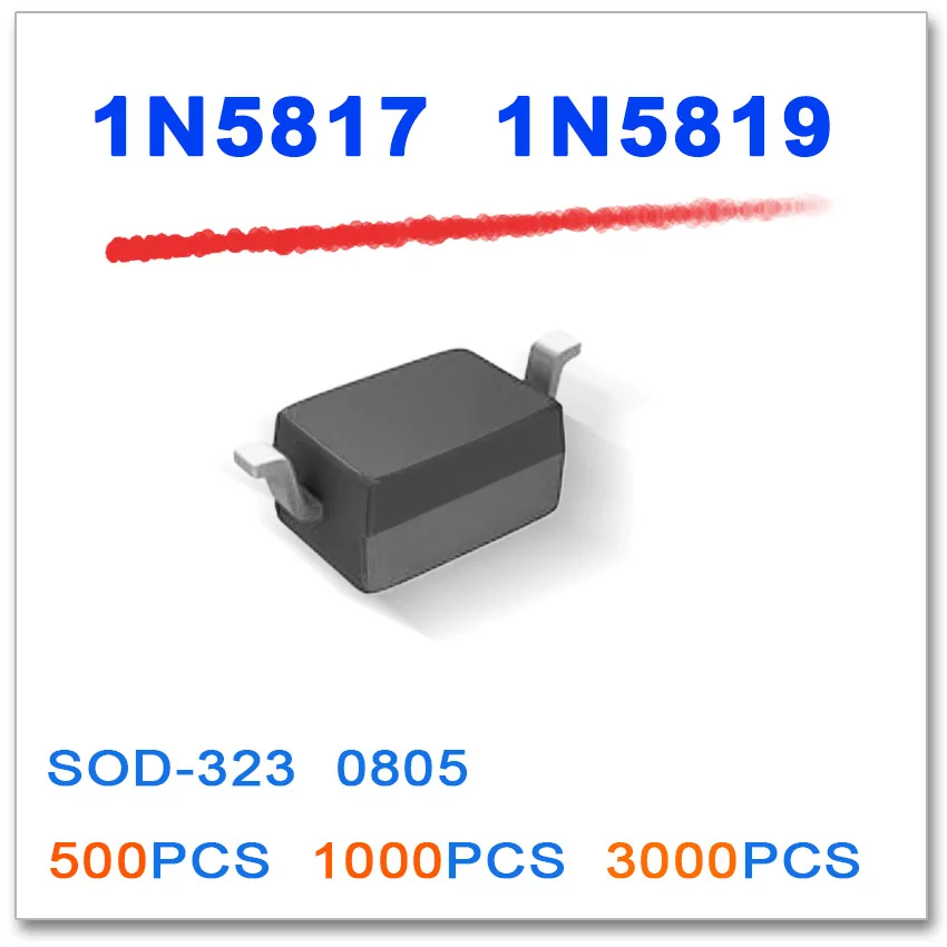 

1N5817 1N5819 SOD-323 500PCS 1000pcs 3000PCS sod323 0805 5817 5819 smd 1n5819ws 1N5817WS S4 2012 Plastic-Encapsulate