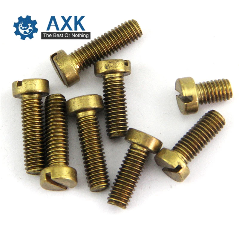 Metal Screw Brass Head Plow C/Cap m5x60-DIN 964-Uni 6110 