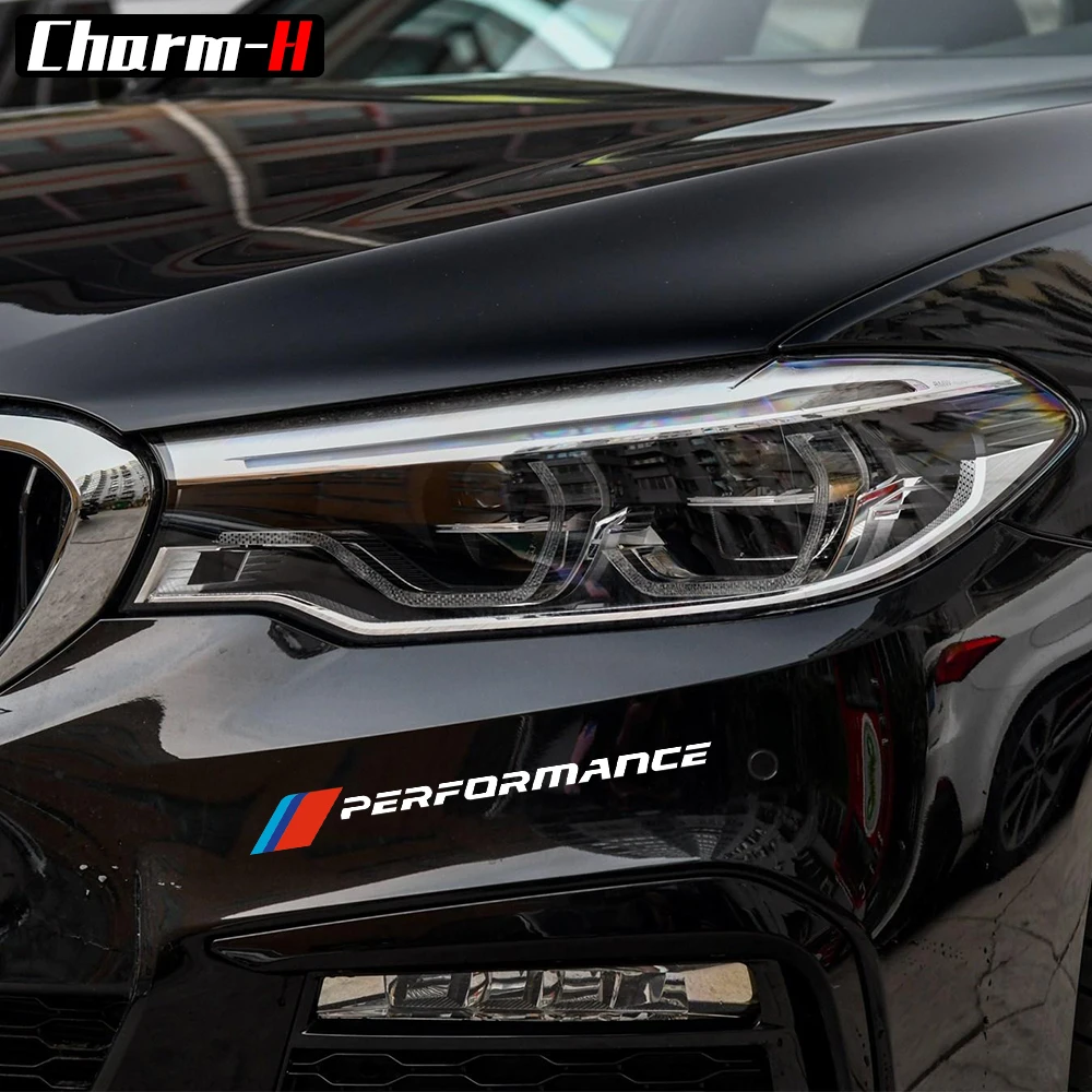 

2pcs Front Bumper Decal M Performance Stickers For BMW e90 e46 e39 e60 f30 f31 g30 f85 f16 f10 f34 x3 x4 x5 e70 f15 x6 M3 M5 Z4