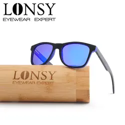 Lonsy бамбук храм Для мужчин Для женщин Дерево Солнцезащитные очки для женщин UV400 ls5025