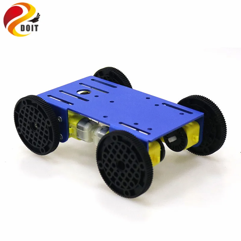 4WD умный робот шасси автомобиля Модель с 4 шт. TT Мотор металлическая пластина для Arduino Nodemcu Rasberry пирог DIY резистор для игрушек C101