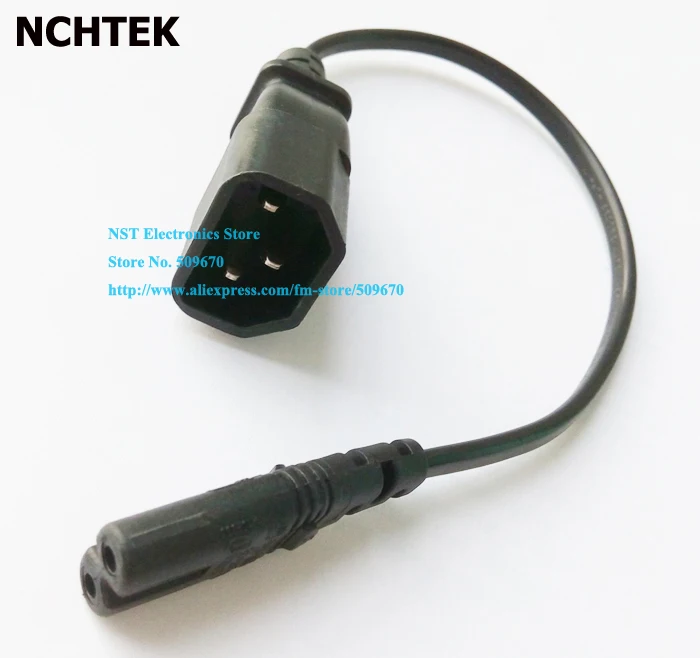 Кабель адаптера питания NCHTEK IEC 320 C14 штекер гнездо C7 для PDU UPS около 30 см/Бесплатная