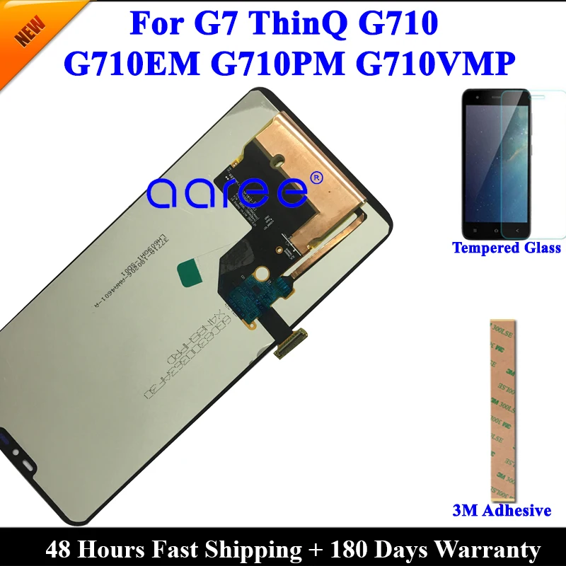 Протестированный ЖК дисплей для LG G7 ThinQ G710 G710EM сенсорный экран дигитайзер в