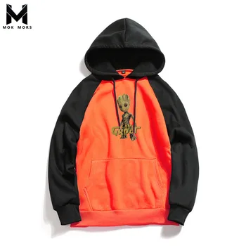 

2019 Hot Men's New Large Size Stump Print Thread Cuffs Long Sleeve Mens Hoodies Fashion Brand High Street Jogger Sweatshirts Men