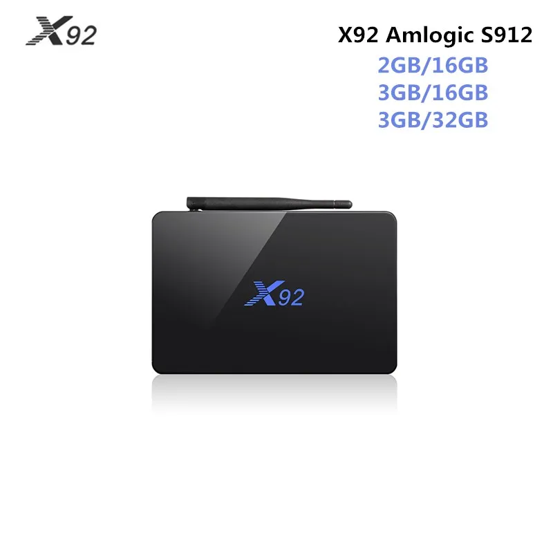 X92 2GB/16GB Android 6.0 Smart TV Box Amlogic S912 OCTA Core CPU 16.1 5G Wifi 4K H.265 Set Top Box KD Player