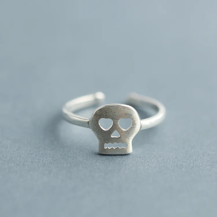 2019 new style 925 sterling silver jewelry skeleton finger ring open skull factory supply making for women gifts | Украшения и