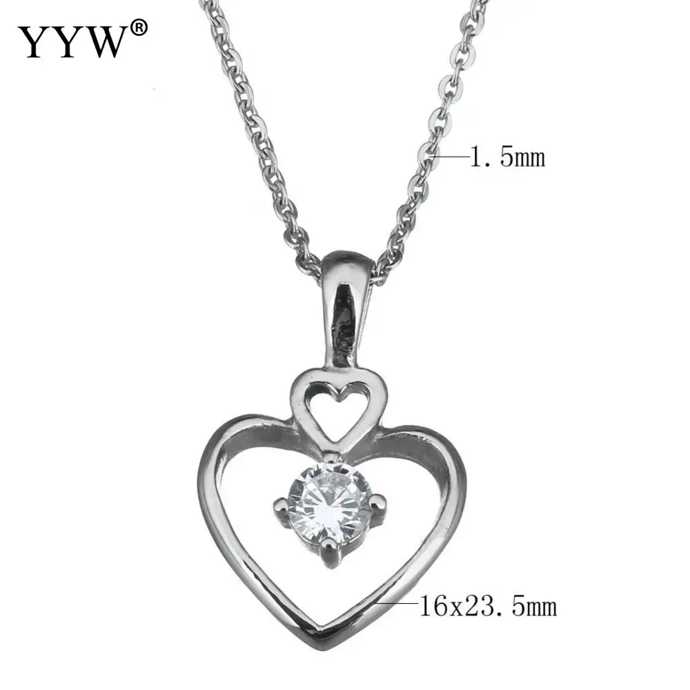 YYW 2017 High Quality Heart Women's Jewelry Stainless Steel With