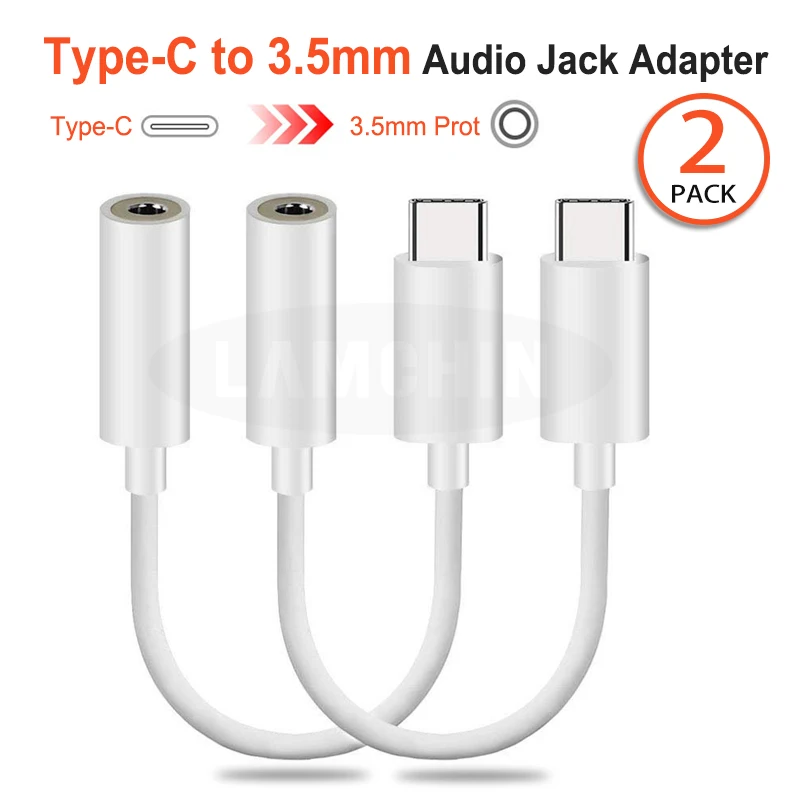 

2PCS Type C 3.5 Jack Earphone Cable USB C to 3.5mm AUX Headphones Adapter For Huawei P30 P20 Pro LeEco Le 2 Max C USB Cable