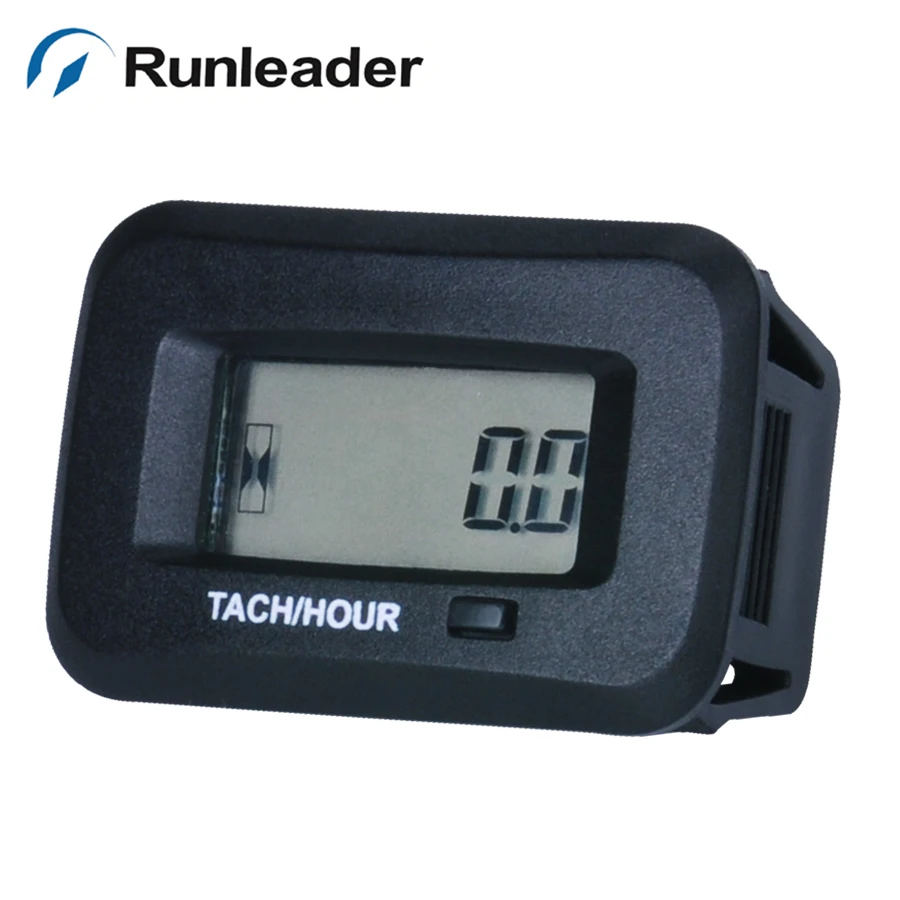 

Runleader snap on Waterproof digital RPM Hour Meter Tachometer For 2 4 Stroke generator ATV Tractor Marine sprayers Snowmobile