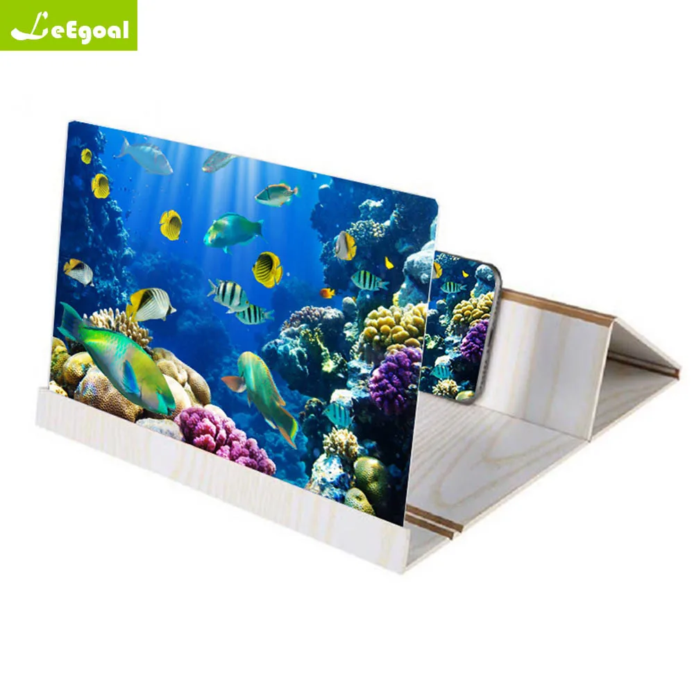 

Mobile Phone 3D Projector 12 Inch Stereoscopic Amplifying Desktop Wood Bracket Video Screen Magnifier Amplifier Holder Mount