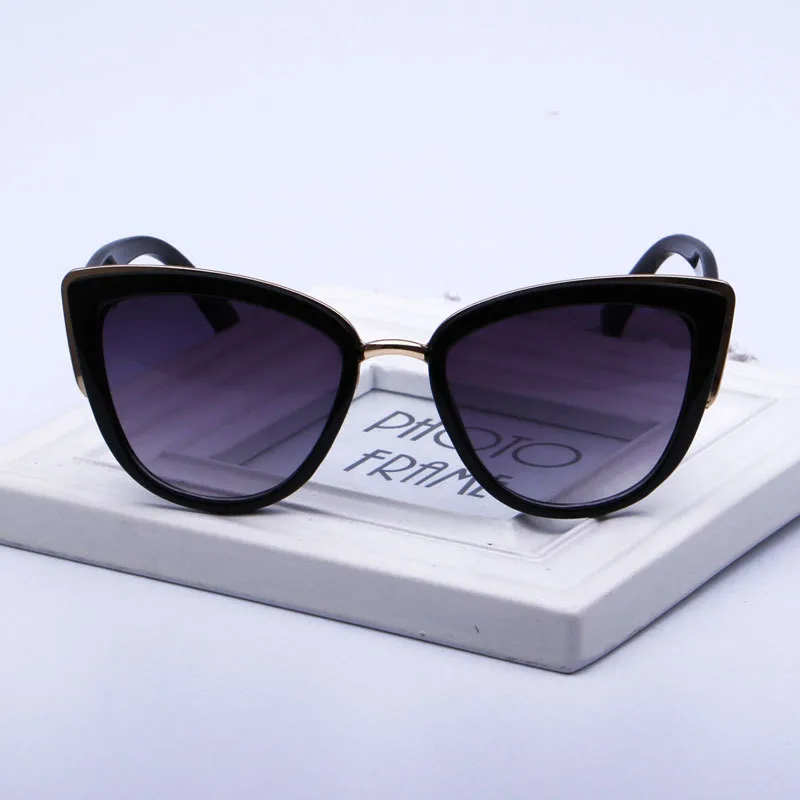 Занавес Горячая oculos de sol Cateye Солнцезащитные очки женские винтажные с
