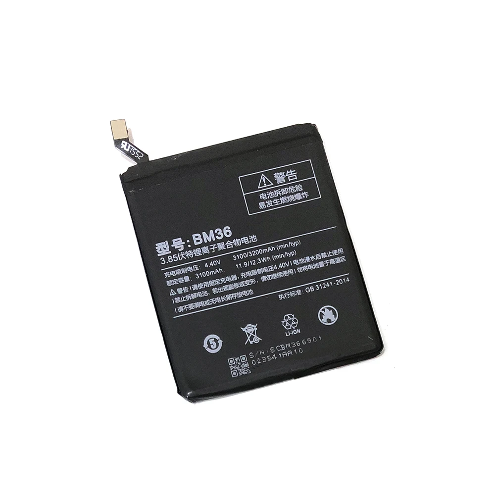 

Replacement Battery BM36 For Xiaomi Mi 5S MI5S 100% New Phone Battery 3200mAh