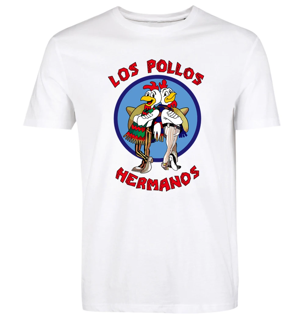 Breaking Bad LOS POLLOS Hermanos, Мужская футболка, забавные курятники, братья, уличная одежда, мужские футболки, топы, брендовая одежда для хипстеров