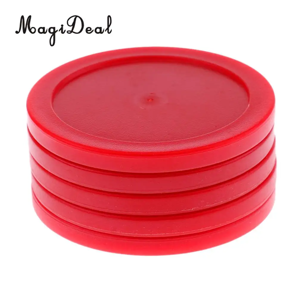 MagiDeal 5 Pieces 62mm Red Air Hockey Replacement Pucks for Full Size Air Hockey Tables