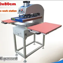 60x80 см Большой размер пневматическая две рабочие станции тепловой пресс машина сублимационная теплопередача футболка печатная машина