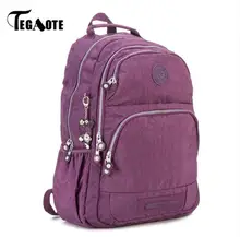 TEGAOTE School Backpack for Teenage Girls Nylon Women Mochila Feminine Backpack Female Solid Fashion Casual Laptop Bagpack