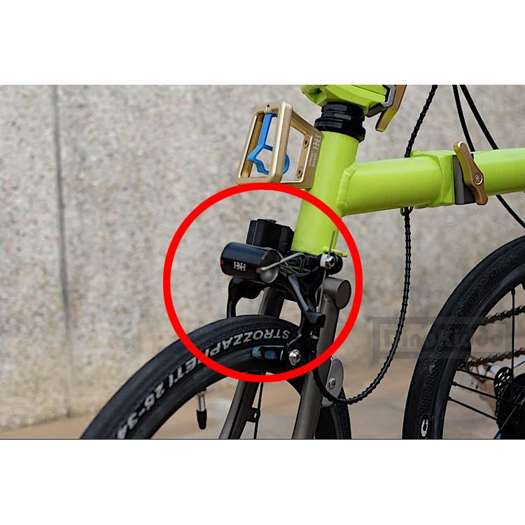 Cheap Folding bicycle light bracket for brompton bike front brake cat eye lamp holder black silver 2