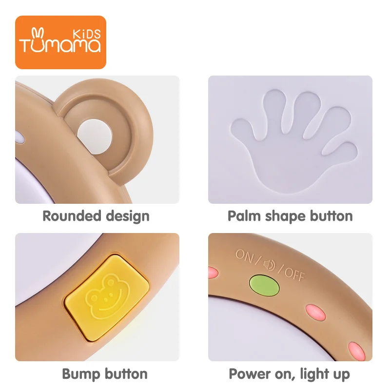 Tumama baby Hand Clap Drum Music Toys Early Educational Baby Intelligence Drum Learning Musical Toys Gifts For Babys