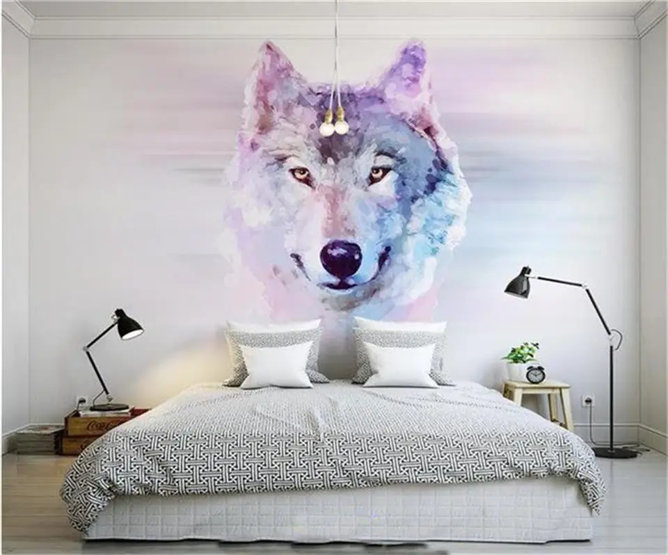 3d Wallpaper Photo Custom Size Mural Clever Animal Wolf 3d Wallpaper Photo Custom Size Mural Clever Animal Wolf