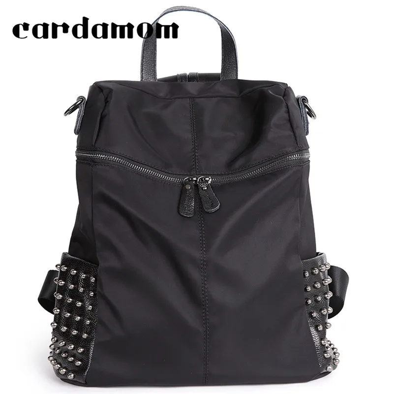 

Oxford Casual Women Rivets Backpacks With Computer for Teenaage Travel Luggage Laptop Fashion Zipper Backpack Mochilas Kanken