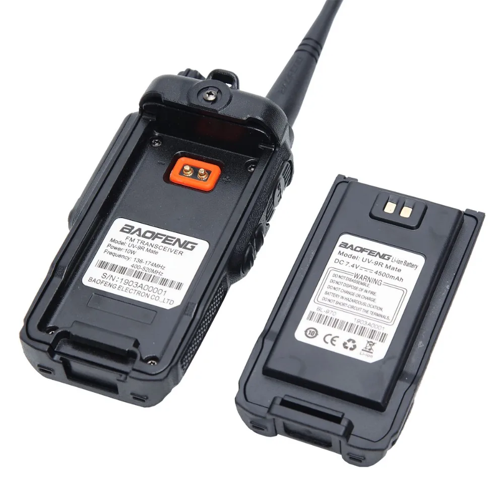 2 шт. Baofeng UV-9R mate 4500 мАч 10 Вт обновленная UV-9R плюс IP67 водонепроницаемая рация CB Ham радиостанция 10 км дальность действия