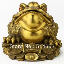 Большой фэн-шуй Латунь Три ноги жаба/Деньги лягушки/большие деньги лягушки