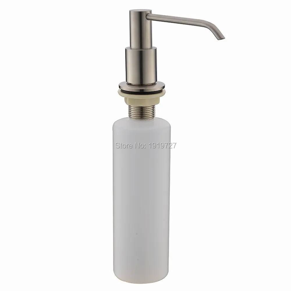 Soap Dispenser Soap Pump New Brushed Nickel Metal Stainless Steel Kitchen Sink Bottle Liquid Soap Dispenser Built In Hand Soap Dispenser Pump