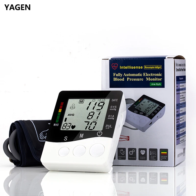 

Large LCD digital upper arm blood pressure monitor portable health care monitor blood pressure meter