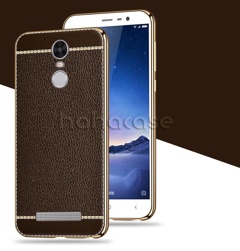 Sale 500pcs Lichee Pattern PU Leather Case For Xiaomi 6 5 5S Plus Note 2 3 Redmi 4A 4X Note 4 Phone Case Plating Ultra Slim TPU Cover 14