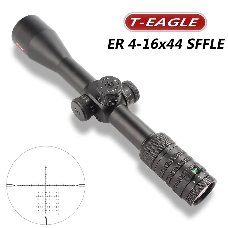 T-EAGLE ER 4-16X44 SFFLE прицел первый Фокальной прицел с дух уровня Тактический сетка Long Range охотничьих ружей область
