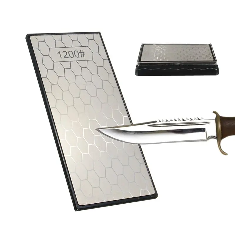 

600# 1200# Double-Side Sharpener Diamond Whetstone Knife Sharpening Stone Kitchen Grit Chef Knife Grinding Tool