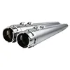 Motorcycle 4" Slip On Mufflers Dual Exhaust Pipes For Harley Touring Road King Road Glide Electra Glide 1995-2016 Black/Chrome