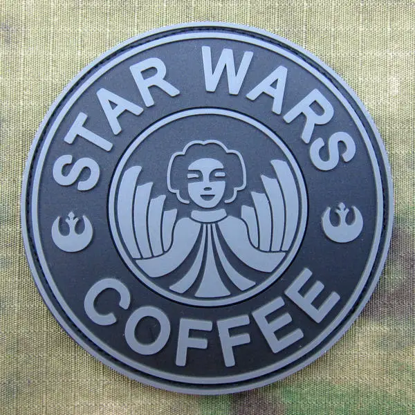 Coffee Princess Leia Organa тактический боевой 3D ПВХ патч - Цвет: PB788 Grey