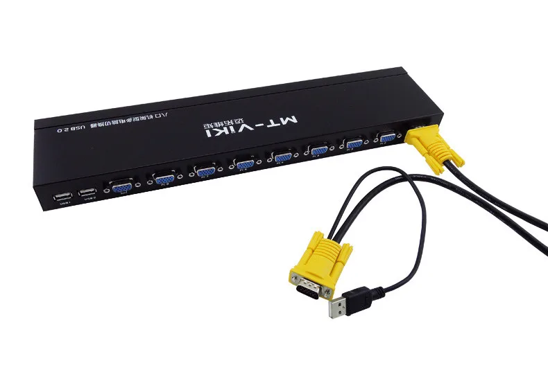 MT-VIKI 8 портов Smart KVM переключатель ручной ключ пресс VGA USB проводной пульт дистанционного расширения Switcher 1U консоль с оригинальным кабелем