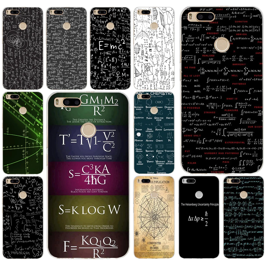 

226AQ Mathematics And Physics Formulas Silicone Soft Tpu Cover phone Case for xiaomi redmi 4a 6a 4x note 5a pro mi a1