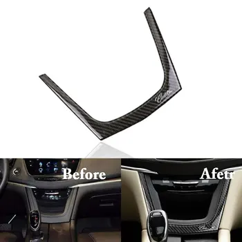 

Carbon Fiber Refit Car Interior Center Control Decor Frame U-shaped Decoration Sticker For Cadillac XT5 2015-2018 Accessories