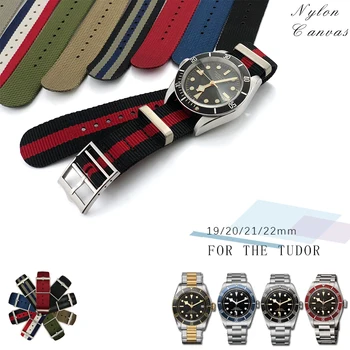 

Fashion Sport Band High Quality Canvas Nylon Nato Strap Special for Tudor Black Bay Colorful Watch Bracelets for men 20mm 22mm