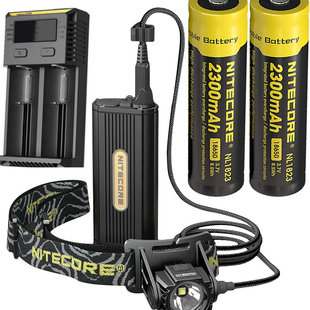 

NITECORE HC70 Head Light CREE XM-L2 U2 LED max 1000LM beam distance 182 meter headlight outdoor headlamp + battery + i2 charger