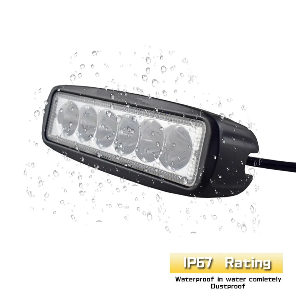

1pcs 18W LED Car Light LED Lamps For Cars SUVs 6 LED Vehicle Fog Light Waterproof 6000k Spotlight Auto Headlight Bulbs