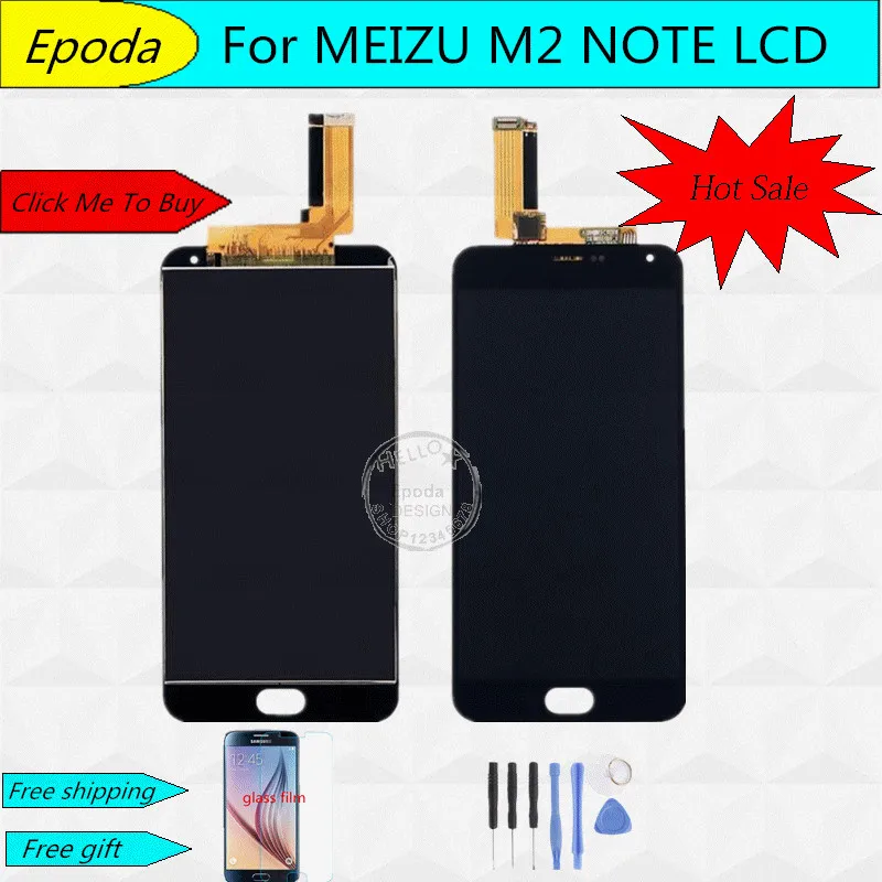 High Quality New LCD Display Digitizer Touch Screen assembly with frame For Meizu M2 Note Phone